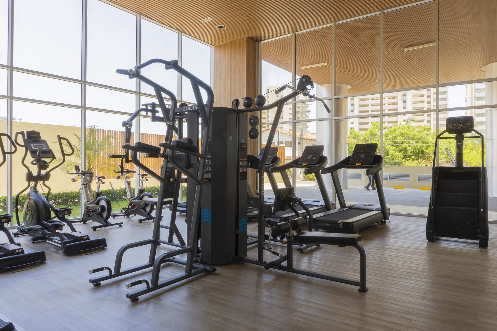 Fully equipped gym at Delventto